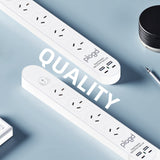Powerboards & Adapters: Plugd 2 USB A + 2 USB C 240V 10A Powerboard with Surge Protection