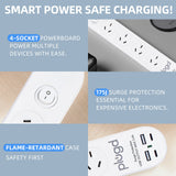 Powerboards & Adapters: Plugd 2 USB A + 2 USB C 240V 10A Powerboard with Surge Protection