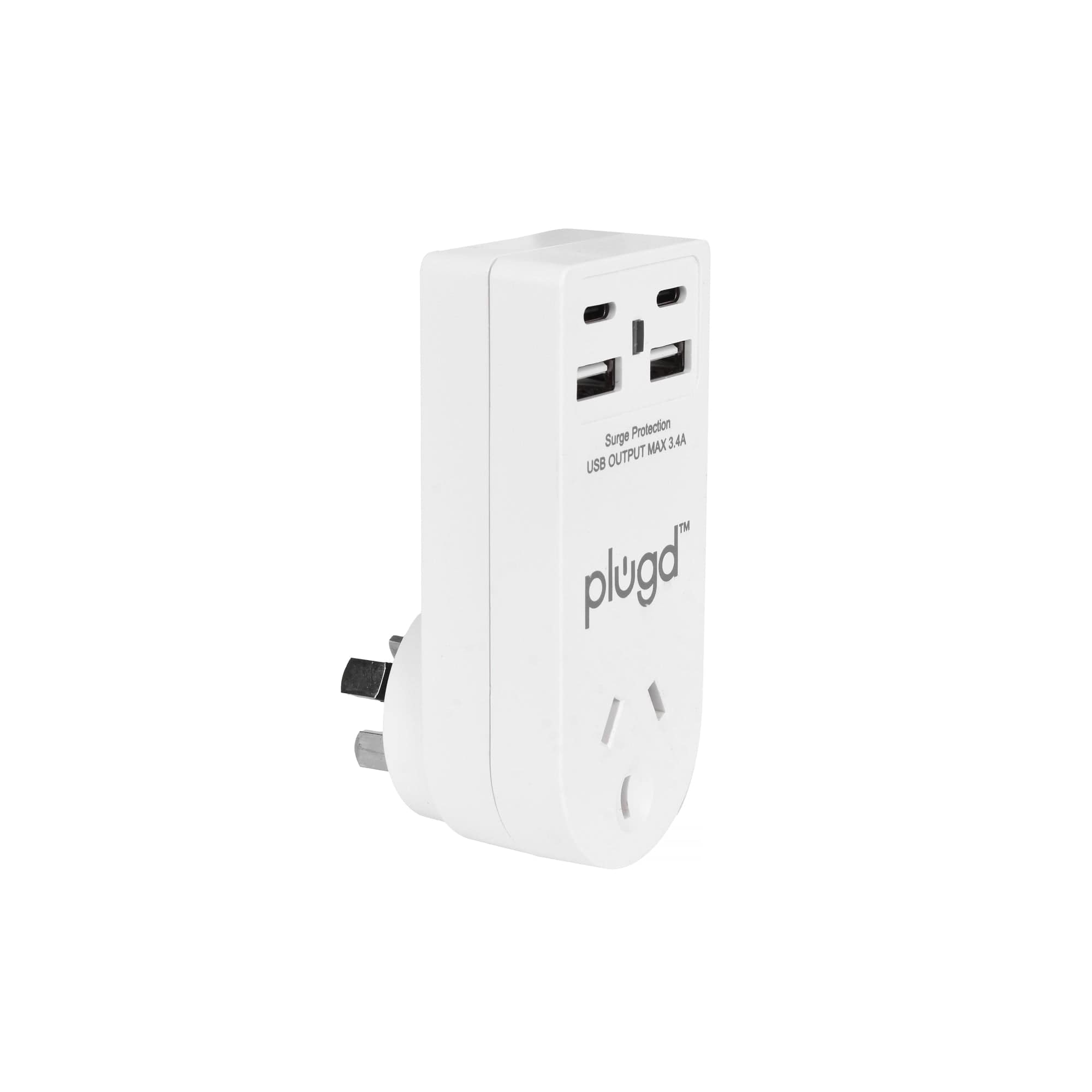Automotive Repair & Speciality Tools: 2 USB-A and 2 USB-C Wall Charger with Surge Protection