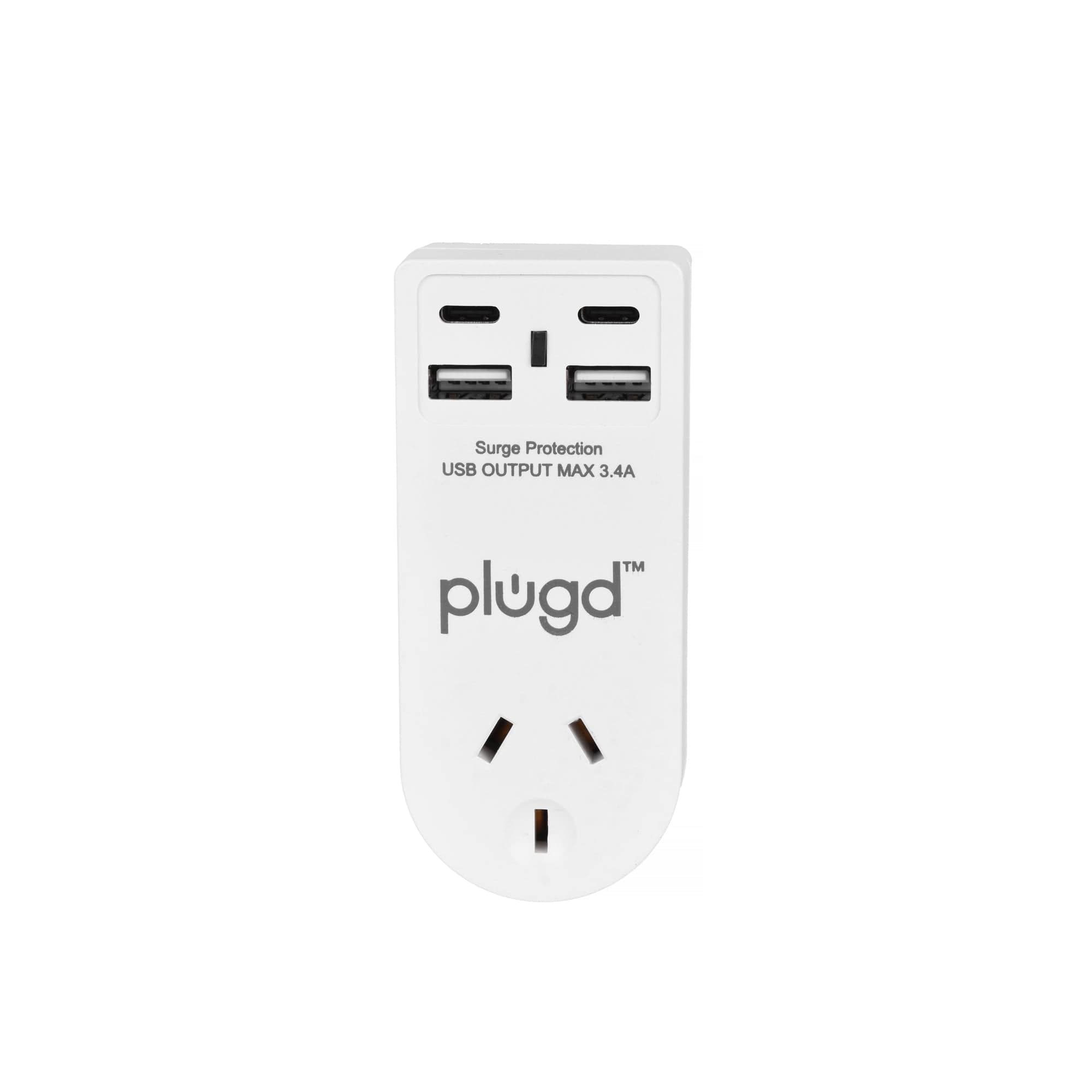 Automotive Repair & Speciality Tools: 2 USB-A and 2 USB-C Wall Charger with Surge Protection
