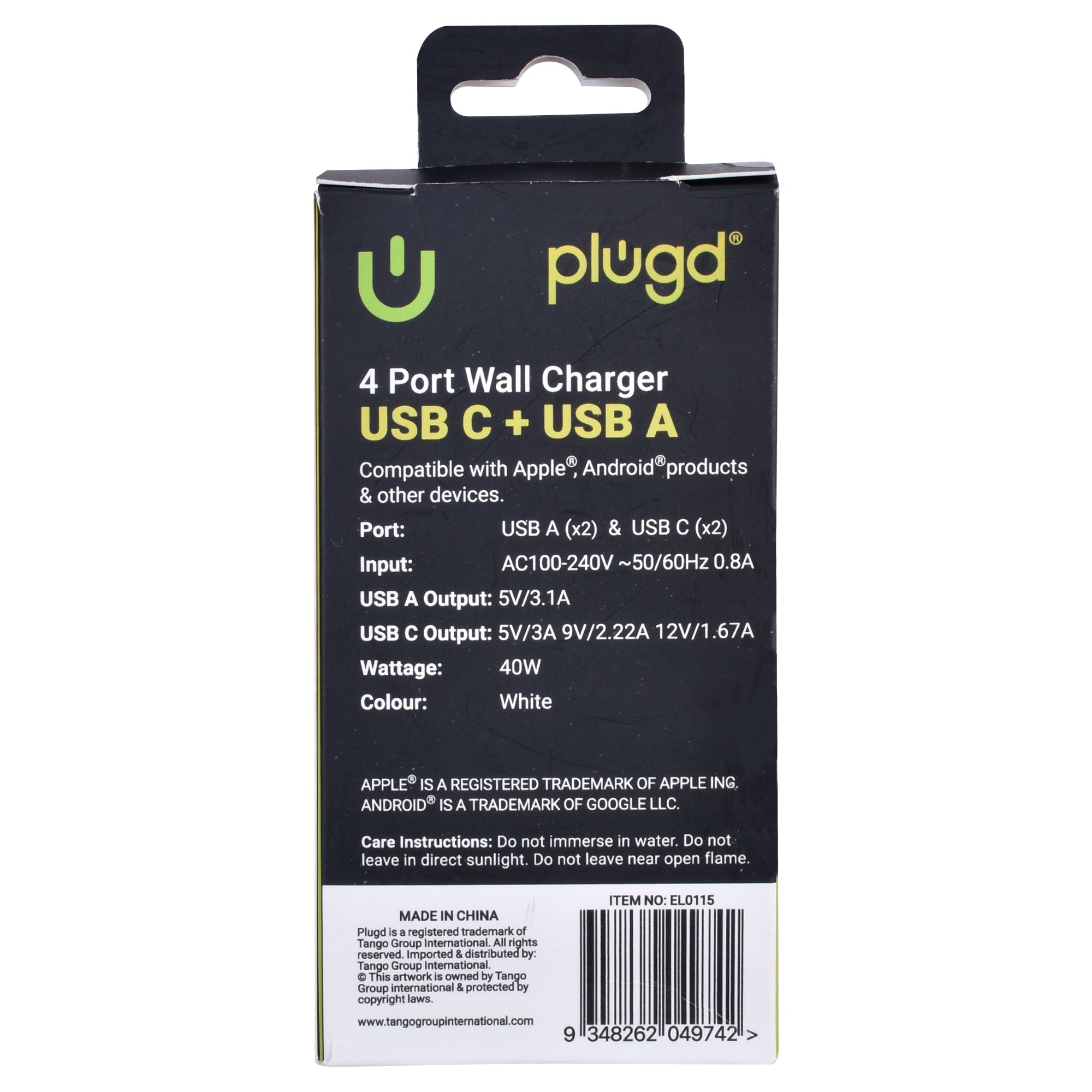 Computer Cables & Adapters: 4 PORT  WALL CHARGER USB C+USB A