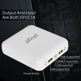 Power Banks & Chargers: 5000mAh Fast Charge Power Bank with 4 Built-in Cables and LED Lights