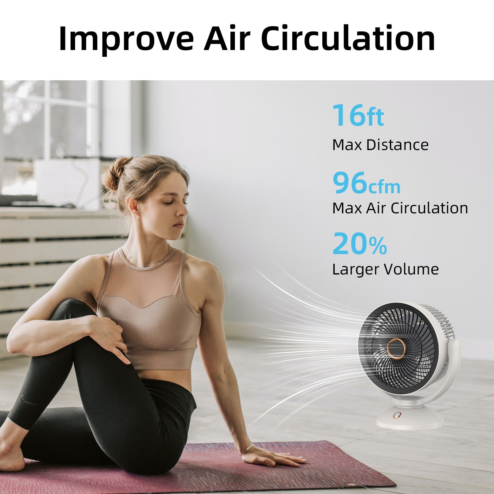 Portable Fans: 2000mAh RECHARGEABLE FAN
