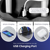 3 pcs 20"/24"/28" Digital Weighing Scale and USB Charging Port Lightweight Luggage Suitcase Blue