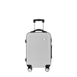 20" Digital Weighing Scale and USB Charging Port Lightweight Carry-on Luggage Suitcase Silver