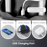 20" Digital Weighing Scale and USB Charging Port Lightweight Carry-on Luggage Suitcase Silver