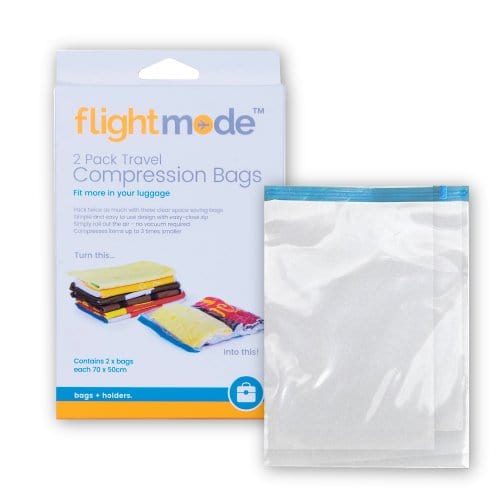 Food Storage: 2 Pack Easy Care Travel Vacuum Compression Bags