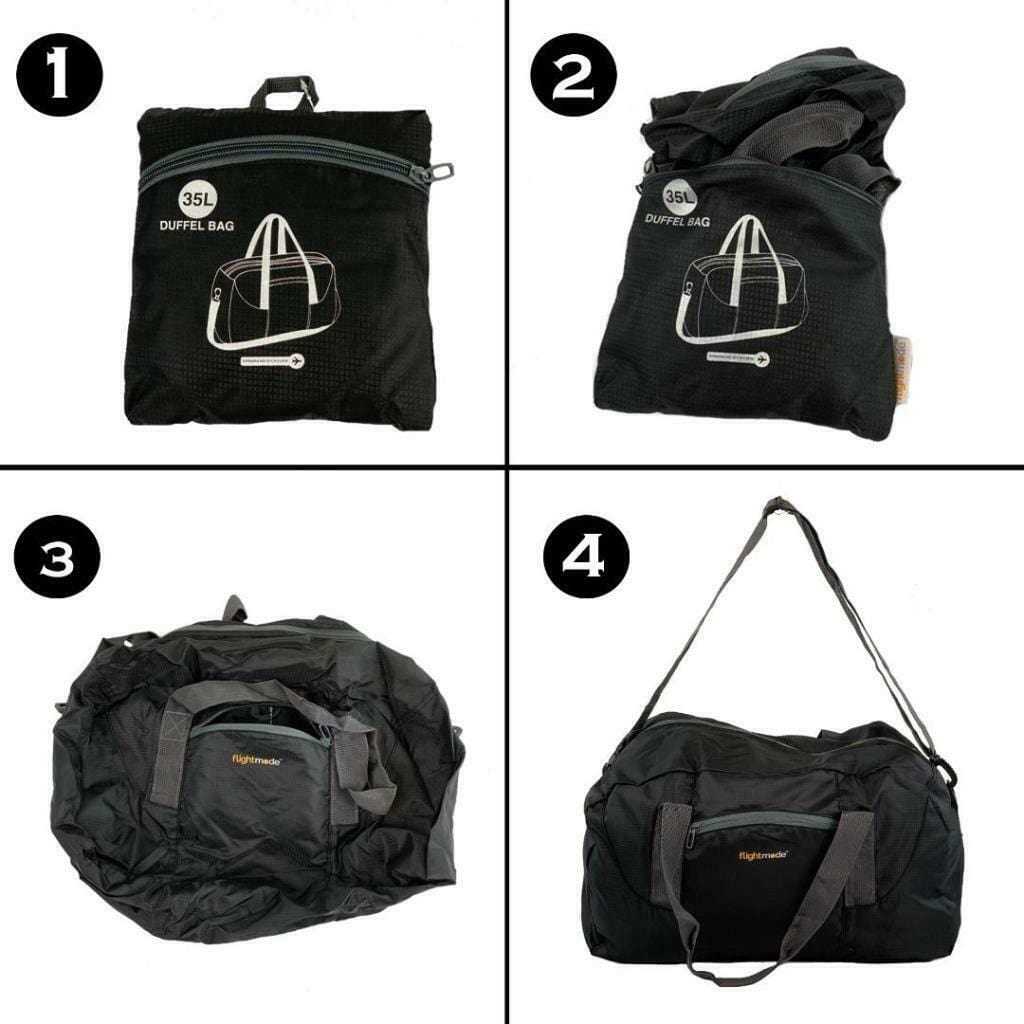 Duffel Bags: 35L Foldable Lightweight Duffel Travel Bag