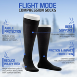 Women's Socks & Hosiery: Travel Anti-Fatigue Flight Compression Socks-M