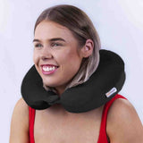 Pillows: Deluxe Memory Foam Travel Pillow Black
