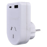 Powerboards & Adapters: Flightmode Outbound AU/NZ to EUROPE/BALI Travel Adaptor with USB Type C & A