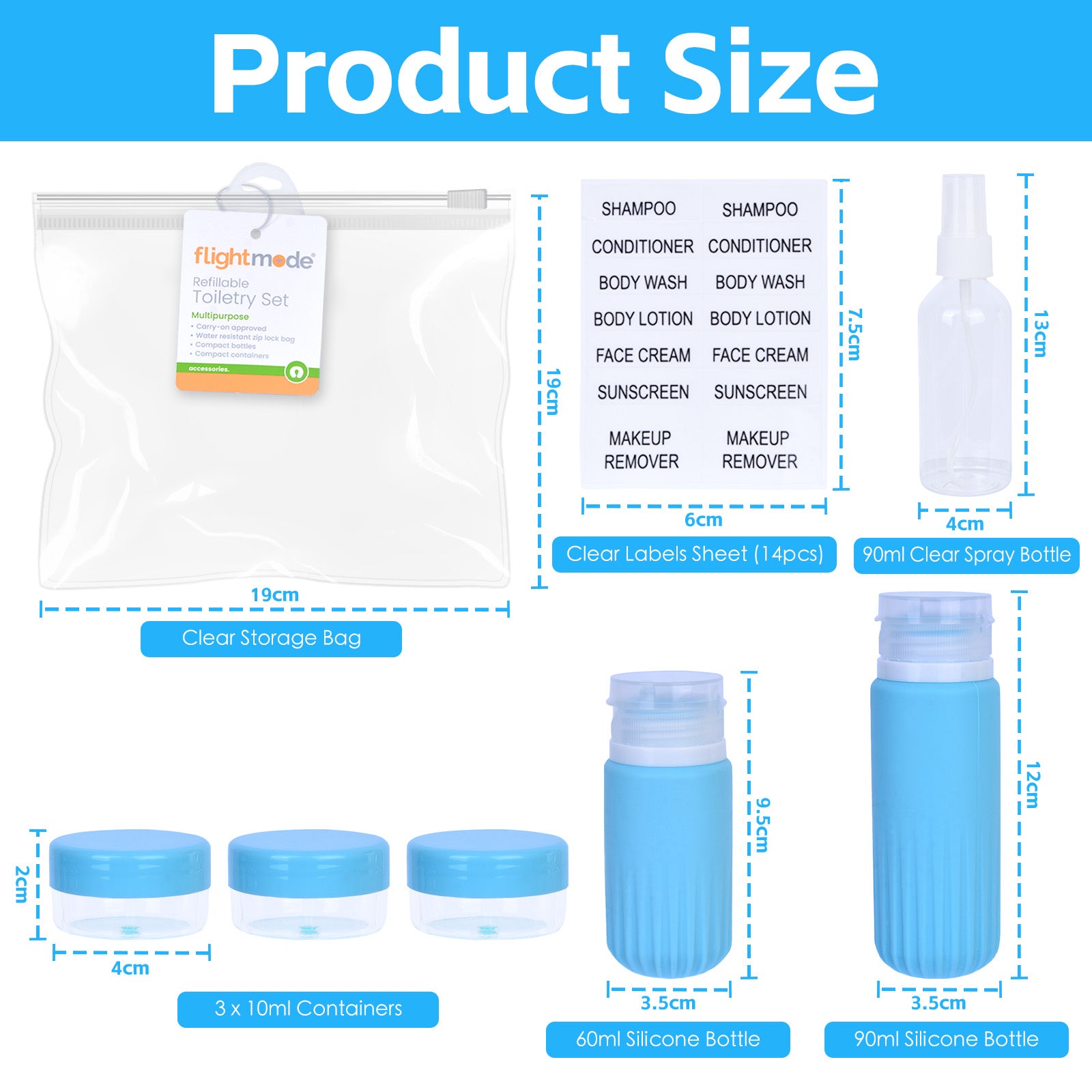 Packing Organisers: 8 Pcs Travel Bottles Set for Toiletries