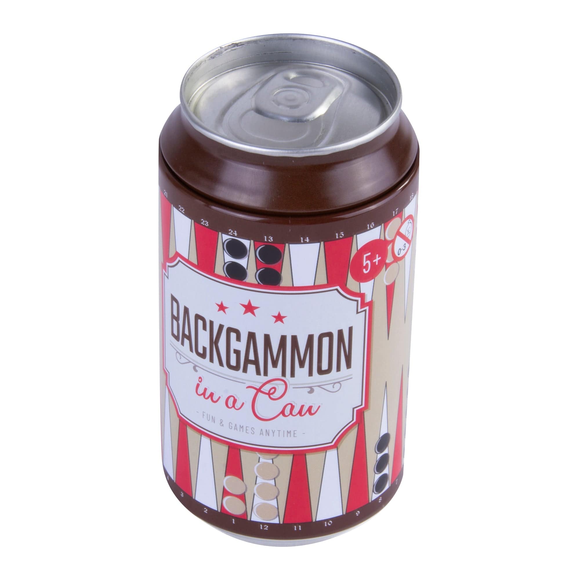 Board Games: Backgammon In a Can - Travel Board Game