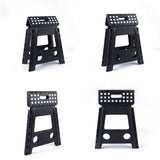 Camp Furniture: Large Plastic Folding Stool Portable Chair Store Flat Easy Carry Outdoor Camping Black