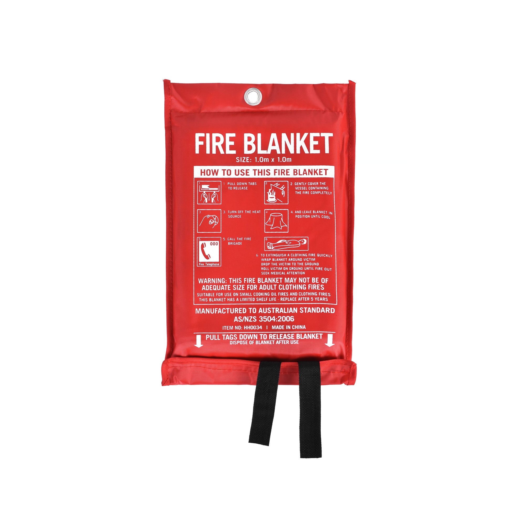 Caravan Accessories: Fibreglass Fire Extinguishing Blanket for Home Car Boat Caravan Safety 1m x 1m