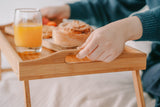 Camp Furniture: Foldable Bamboo Bed Tray / Breakfast Serving Table