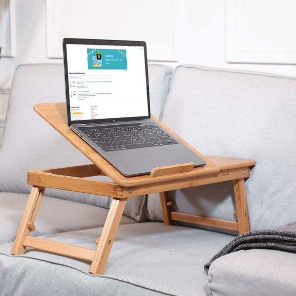 Laptop Stands: Foldable and Adjustable Bamboo Laptop Table, Bed Tray