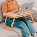 Laptop Stands: Foldable and Adjustable Bamboo Laptop Table, Bed Tray