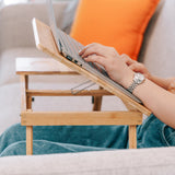Laptop Stands: Foldable and Adjustable Bamboo Laptop Table, Bed Tray