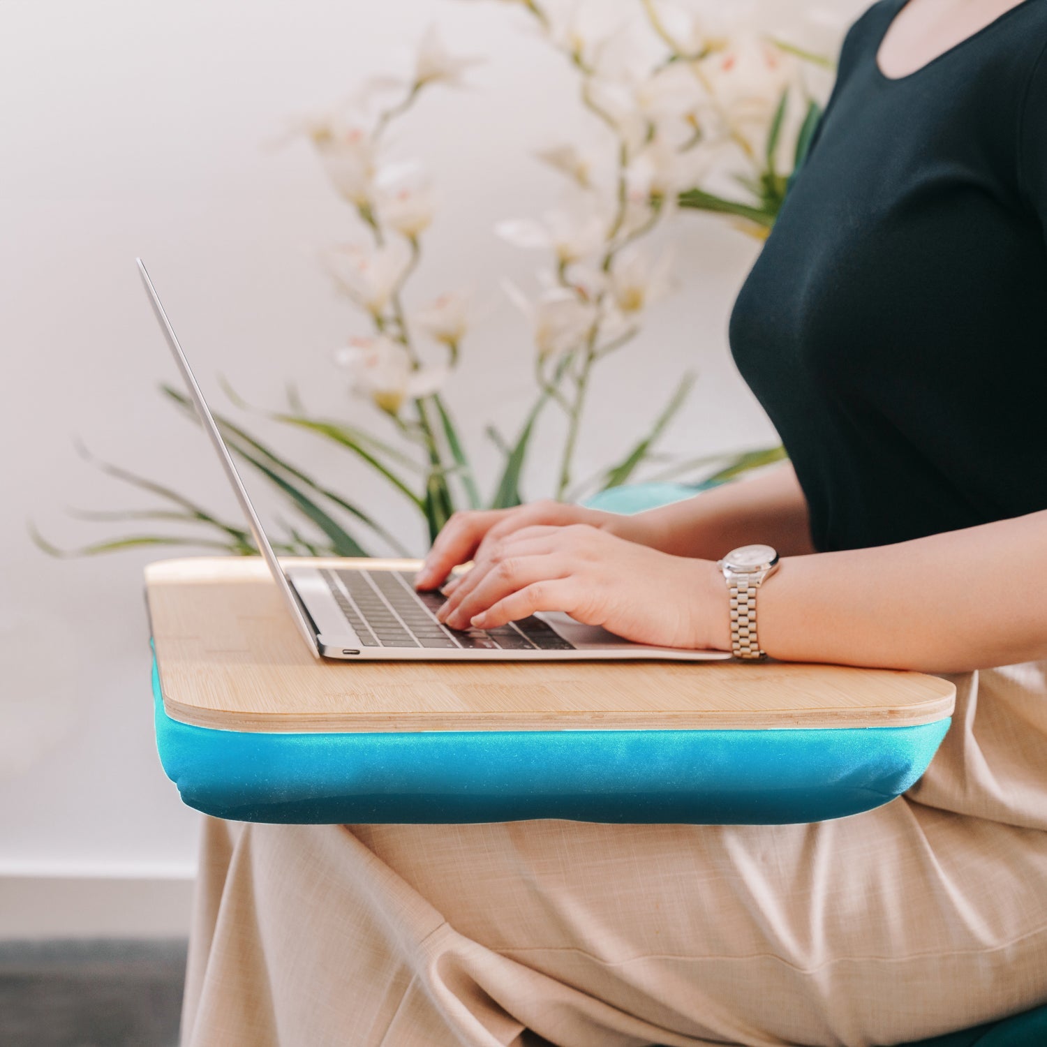 Desks: Portable Laptop Desk with Cushion Support