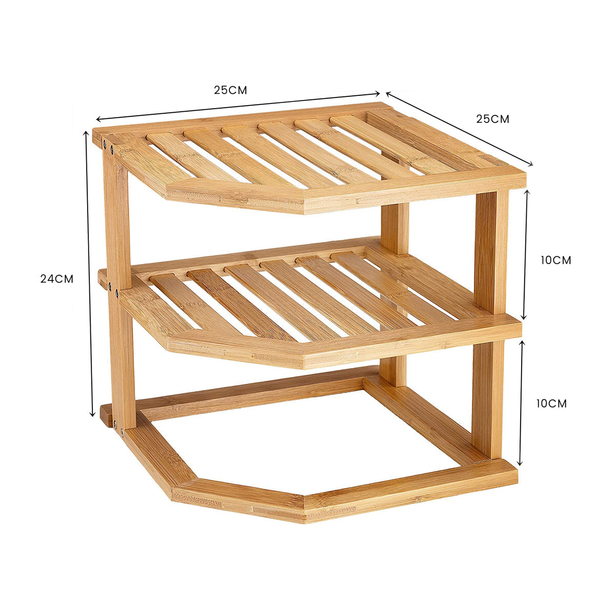 Kitchen & Bathroom DIY: 3 Tiers Bamboo Kitchen Rack Storage