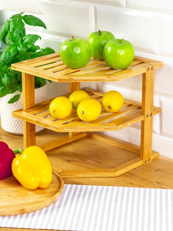 Kitchen & Bathroom DIY: 3 Tiers Bamboo Kitchen Rack Storage
