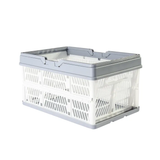 Kitchen & Bathroom DIY: Collapsible Plastic Grocery Shopping Baskets Storage Crates with Handles