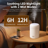 Humidifiers: Living Today Mini LED Ultrasonic Humidifier 300ml
