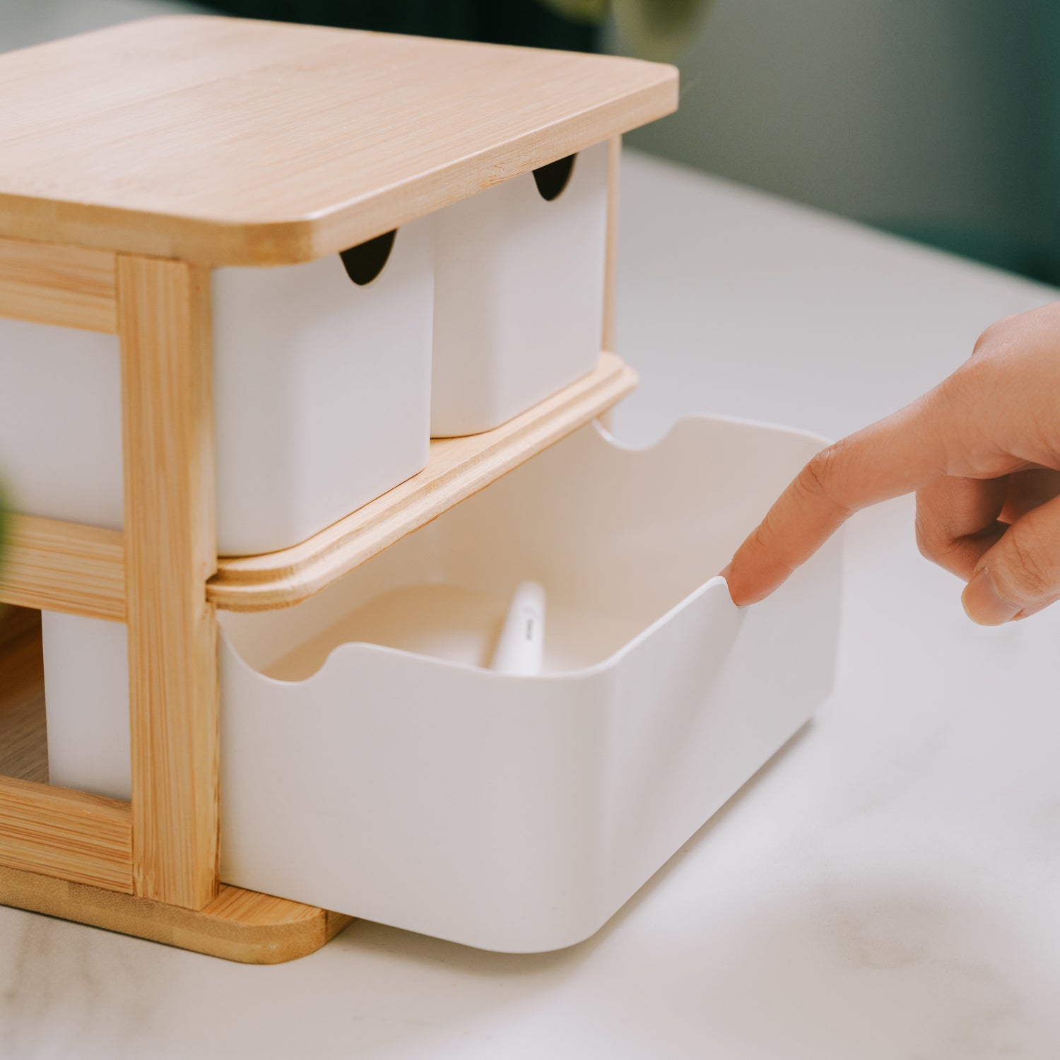 Storage Cabinets: Bamboo Fibre Storage Drawer Set
