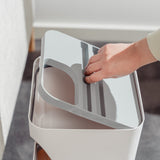 2 Pcs 12L+18L Stackable Plastic Kitchen Trash Bin Household Classification Storage Box