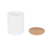 Makeup Organisation & Storage: Bamboo Lid Cotton Swab Canister