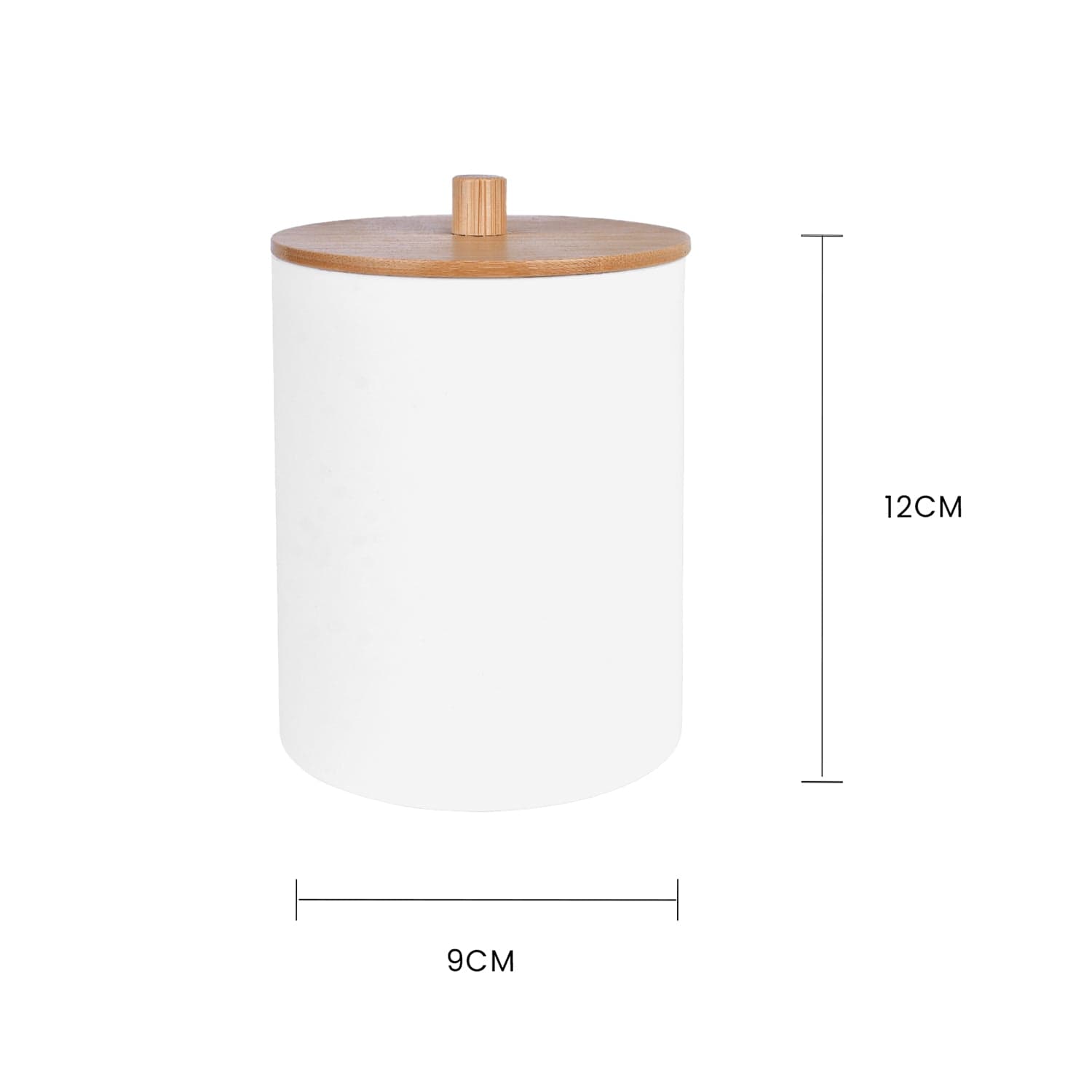 Makeup Organisation & Storage: Bamboo Lid Cotton Swab Canister