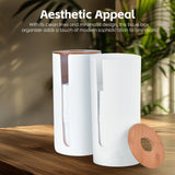 Toilet Paper Holders: Bamboo Lid Toilet Roll Storage Holder