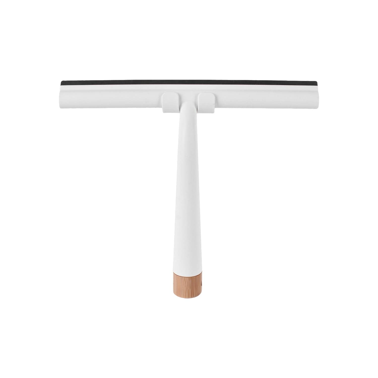 Shower Accessories: Bamboo Base Shower Squeegee with Holder