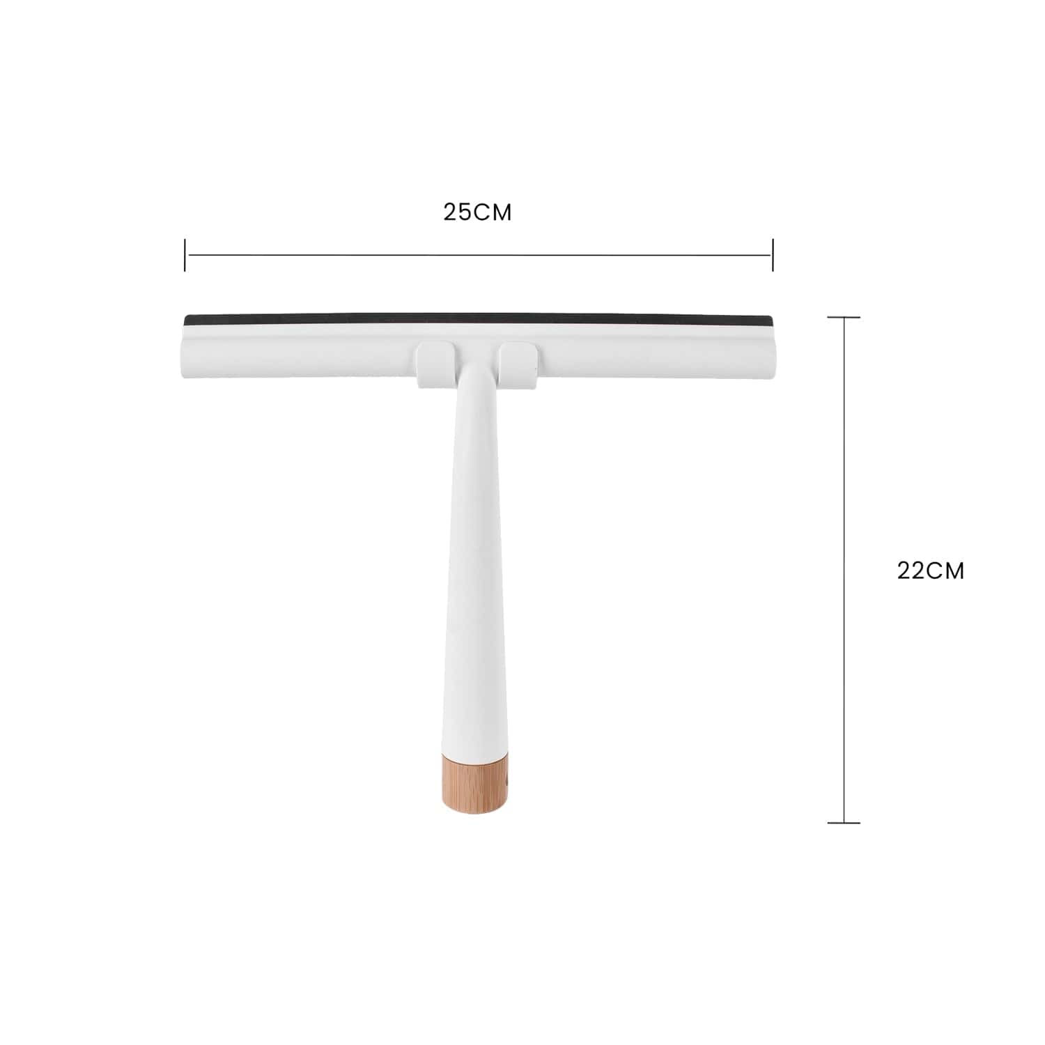 Shower Accessories: Bamboo Base Shower Squeegee with Holder