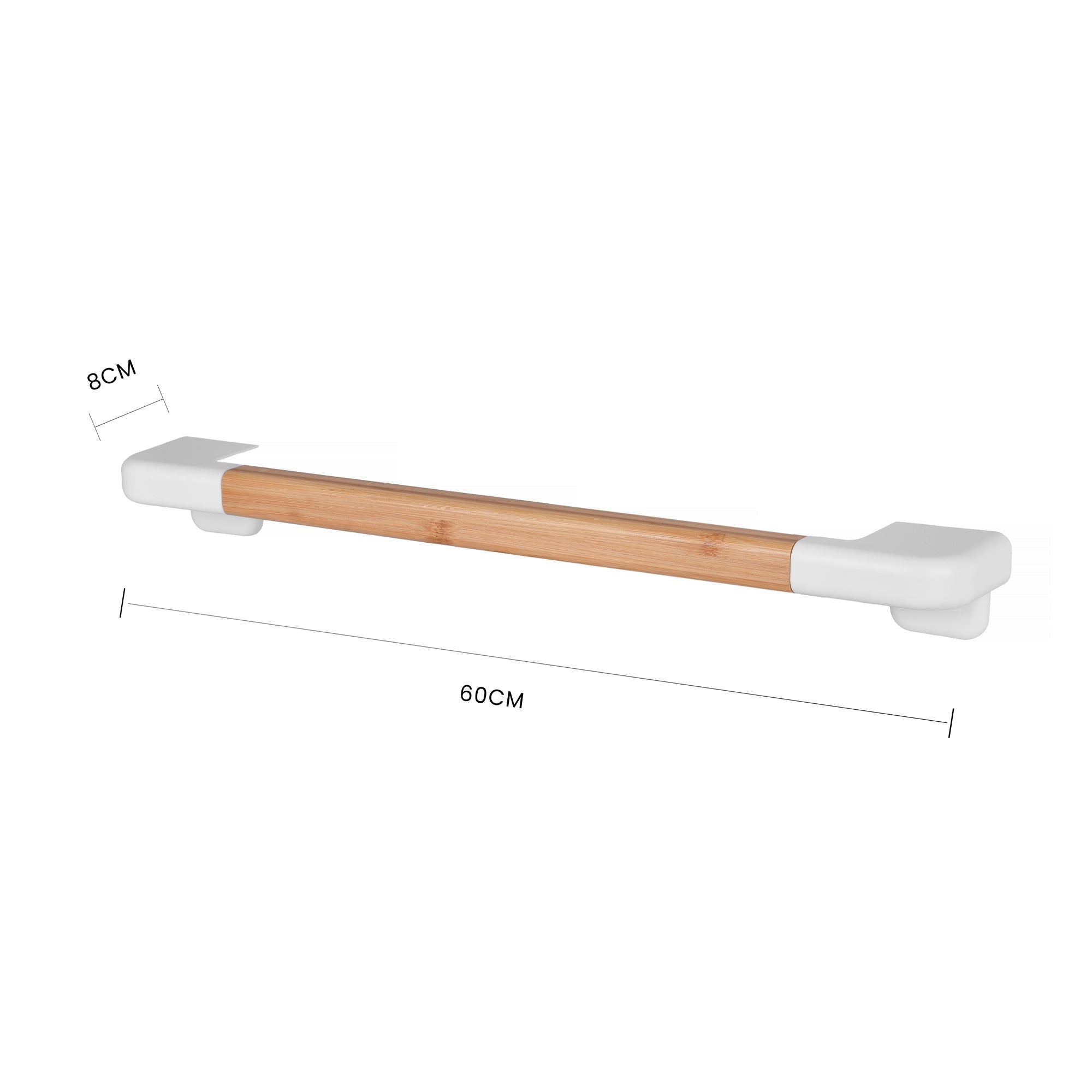 Towel Racks & Holders: Bamboo Wall Mounted Bathroom Towel Rail