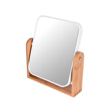Makeup Mirrors: Bamboo Stand Double Sided Magnification Makeup Mirror