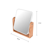 Makeup Mirrors: Bamboo Stand Double Sided Magnification Makeup Mirror