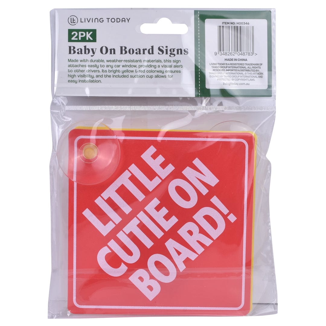 Safety Gates & Safety Accessories: 2 Pcs Baby On Board Car Safety Sign 13x13cm