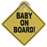2 Pcs Baby On Board Car Safety Sign 13x13cm