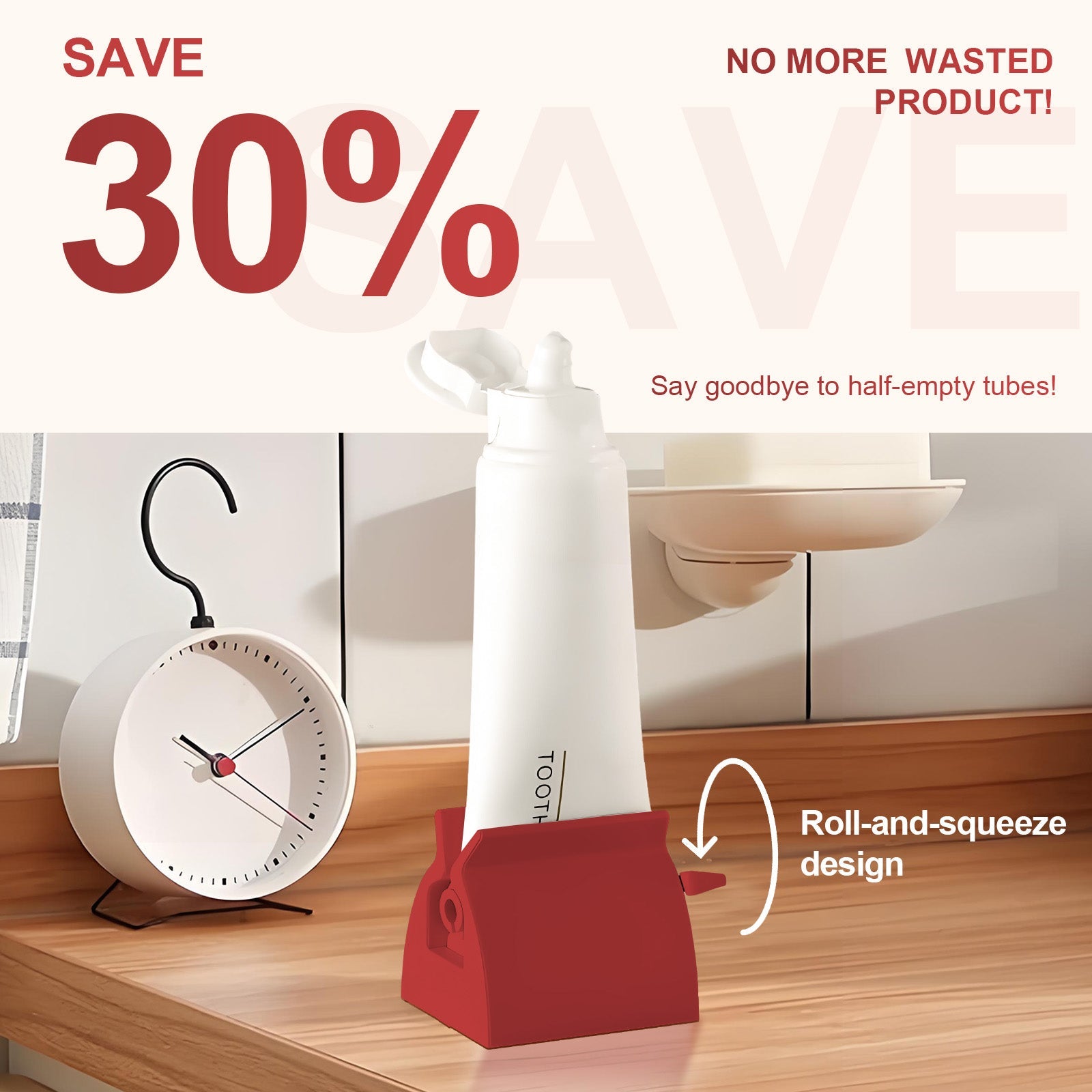 Toothbrush Holders: 2Pcs Toothpaste Rolling Dispensers Squeezer