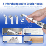 Automotive Cleaning: Battery Operated Scrubber Brush with 4 Interchangeable Heads