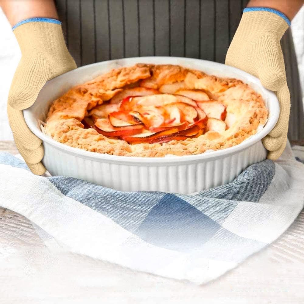 BBQ Tools: 2 Pair 5 Finger Oven Mitt BBQ Grill Gloves