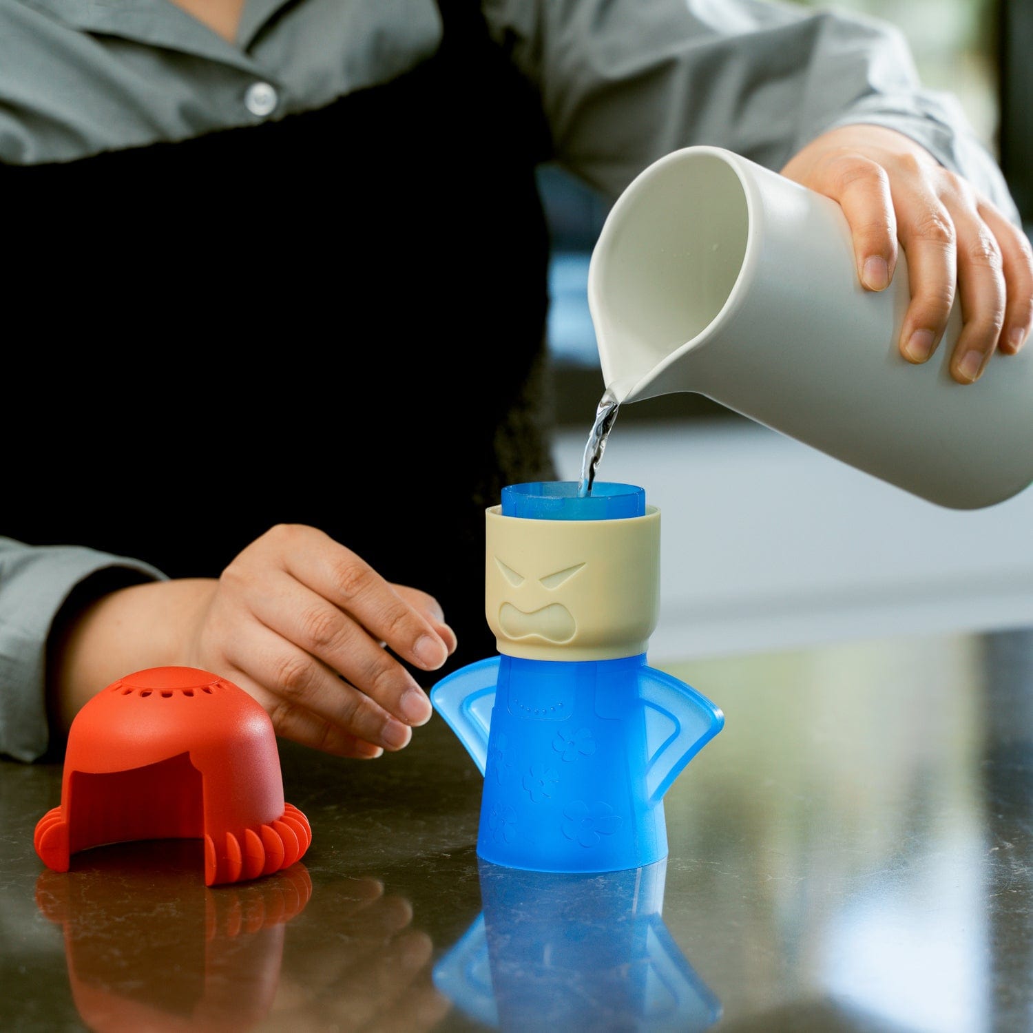 3 Pcs MAD MAMA Microwave Cleaner – BPA-Free Steam Cleaning (Assorted Colors)