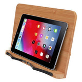 Desk Accessories: Bamboo Book Stand - Adjustable Book Stand - Book, Recipes, Tablet Portable Holder
