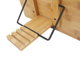 Desk Accessories: Bamboo Book Stand - Adjustable Book Stand - Book, Recipes, Tablet Portable Holder