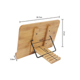 Desk Accessories: Bamboo Book Stand - Adjustable Book Stand - Book, Recipes, Tablet Portable Holder