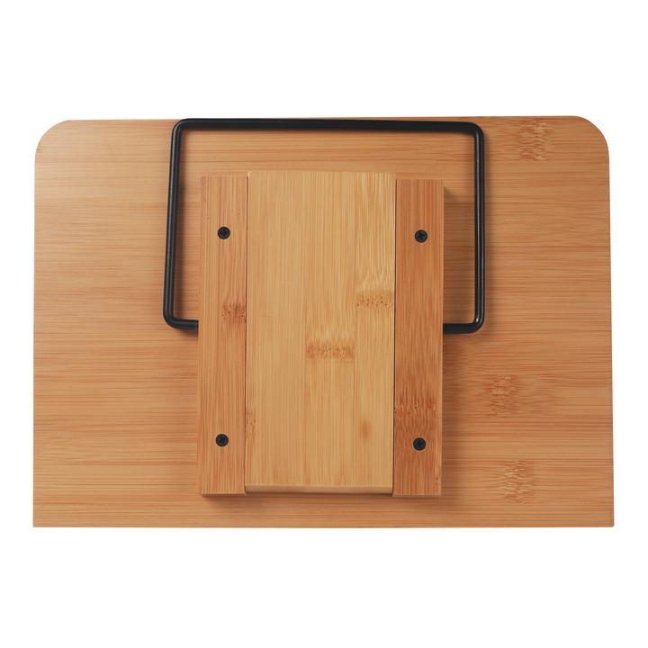 Desk Accessories: Bamboo Book Stand - Adjustable Book Stand - Book, Recipes, Tablet Portable Holder