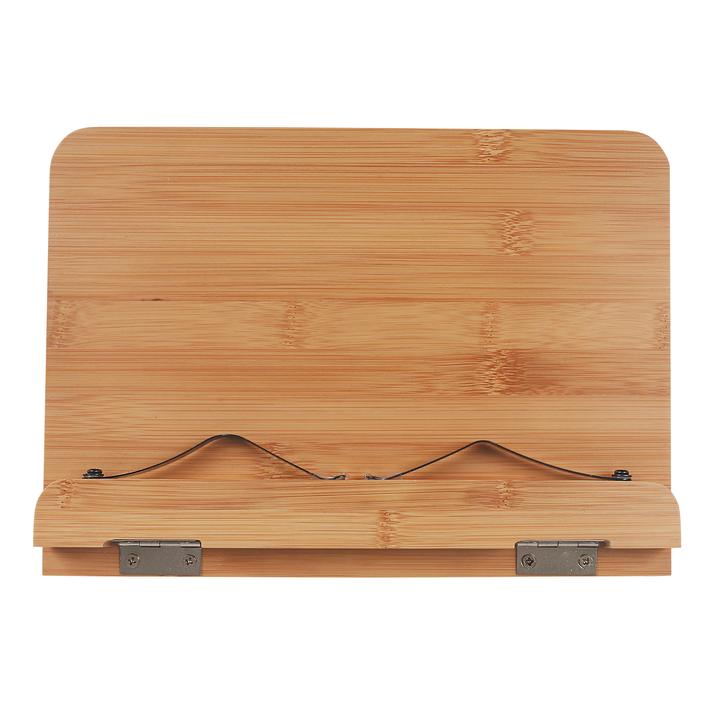 Desk Accessories: Bamboo Book Stand - Adjustable Book Stand - Book, Recipes, Tablet Portable Holder