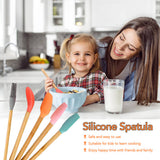 Kitchen Utensils: 5pc Mini Silicone and Bamboo Utensils Set Nonstick Cookware